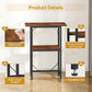 Snughome 10-20 Gallon Fish Tank Stand, Aquarium Stand 2-Tier Storage Shelves, Heavy Duty Terrarium Stand for Home Office Fish Tank Shelf, 24" L x 11.8" W x 30.7" H, Rustic Brown
