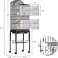 YITAHOME 62 Inch Large Bird Cage - Metal Flight Cage with Rolling Stand, Feeding Doors & Hanging Accessories for Parrots Cockatiels Conures Lovebirds Parakeets Small Birds