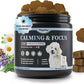 Calming Chews for Dogs – Calming Treats for Anxiety, Stress, Separation, Travel&Thunder, Relaxation & Focus Support with L-Theanine, Valerian Root, Chamomile & Ashwagandha, Chicken Flavor, 90Ct
