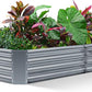 Land Guard 6×3×1ft Galvanized Raised Garden Bed Kit for Vegetables, Galvanized Large Metal Planter Raised Garden Boxes Outdoor(Modern Grey)…