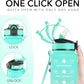 Hyeta 32 oz Water Bottles with Times to Drink and Straw, Motivational Water Bottle with Time Marker, Leakproof, Drinking Sports Water Bottle for Fitness, Gym and Outdoor
