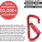 FresKaro 3inch 12kN-2698lbs Auto Locking Carabiner Clips, Solid D Shape, Heavy Duty 7075 Aluminum, Lightweight 1.09oz, Rust Proof, for Hammock, Hiking, Dog Leash, Keychain etc., Multi-Colors