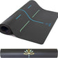 Eco Balance Yoga Mat with Carry Strap – Superior Grip, Non-Slip, Durable & Lightweight, Eco-friendly Natural Rubber Mat with Alignment Lines, 4mm Thick mat for Ultimate Comfort
