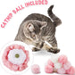 Weewooday 12 Pieces Cat Pom Pom Balls Toys Large Fuzzy Cat Ball Artificial Large Plush Ball for Cats Pets Interactive Playing Indoor(Pink, White,Solid Color)