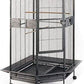 X-Large Corner Parrot Bird Flight Breeding Wrought Iron Rolling Cage Solid Plated Feeder Doors with Around Metal Seed Guard