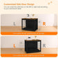 DWANTON Dog Crate Furniture with Cushion, Wooden Kennel Table with Double Doors, Indoor Dog House, Medium Size, 32.5" L, Black+Warm Brown