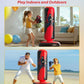 QPAU Punching Bag for Kids, 66 Inch Stable Inflatable Boxing Bag with Boxing Gloves, Stand Kids Punching Bag Toy for Boys & Girls Age 6-12, Boxing Set for Practicing Karate, Taekwondo, MMA