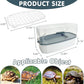 Hamiledyi Acrylic Turtle Aquarium Kit with Lid, Water Pump, Basking Platform, Bottom Drainage, Multi-Function Area Habitat for Turtles, Crabs, Crayfish, Tortoises
