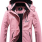 MOERDENG Women's Waterproof Ski Jacket Warm Winter Coat Outdoor Windbreaker Hiking Snowboarding Jacket