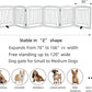 ZJSF Freestanding Dog Fence Indoor, Foldable Dog Gate for Doorways, Stairs or Hallways, Sturdy Wood Extra Wide Pet Gate with Support Feet for The House, White, 32 "Height-6 Panels