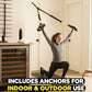 TRX All-in-ONE Suspension Training System: Full Body Workouts for Your Home Gym, Travel, and Outdoors | Includes Indoor & Outdoor Anchors, Workout Guide and Video Downloads