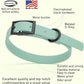 Dogline Biothane Waterproof Dog Collar Strong Coated Nylon Webbing with Black Hardware Odor- Proof for Easy Care Easy to Clean High Performance Fits Small Medium or Large Dogs, Sage Green