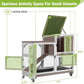 GUTINNEEN Rabbit Hutch Indoor Outdoor 2 Story Bunny House on Wheels Wood Rabbit Cage with 2 Pull Out Trays Guinea Pig Cage