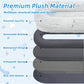 Human Dog Bed - 71"x45"x12" Fits You & Pets, Washable Faux Fur, Orthopedic, Plump Pillow, Blanket, Strap - Grey