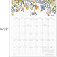 2025 Wall Calendar, Calendar 2025, Floral Design Wall Calendar with Thick Paper, 18 Months Runs From July 2025 - December 2026, 12" x 15", Twin-Wire Binding, Perfect for Planning (Flower)