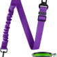 LivTee Dog Seat Belt for Car, Retractable Pet Safety Harness, Adjustable Nylon Dog Seatbelt Leash, Comfortable Dog Accessories for Vehicles (Purple-1PCS)