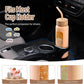 Kodrine Water Bottle with Straw, 24 oz Glass water Bottle with 2 Lids Bamboo Straw Lid and Spout Lid with Handle, 32 oz Clear Water Bottle Glass for Sports Travel, Waterbottle with Time Marker