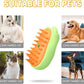 Rechargeable 3in1 Self-Cleaning Steam Grooming Brush for Cat and Dog Shedding - 2 Gears for Long/Short Hair - Green