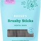Bocce’s Bakery Dailies Brushy Sticks to Support Oral Health & Fresh Breath, Wheat-Free Dental Bars for Dogs, Made with Real Ingredients, Baked in the USA, All-Natural Coconut & Mint Recipe, Small Dogs