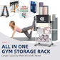 Yoga Mat Storage Rack，Home Gym Storage Rack Gym Workout Equipment Storage Organizer Fitness Weight Rack on Wheels for Yoga Mat,Yoga Block,Foam Roller,Resistance Band,Dumbbell,Kettlebell and Other Workout Accessories