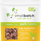 smallbatch Pets Premium Freeze-Dried Pork Heart Treats for Dogs and Cats, 3.5 oz, Made and Sourced in The USA, Single Ingredient, Humanely Raise Meat, No Preservatives or Anything Artificial