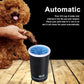 Automatic Dog Cleaner, Soft Electric Washer USB Rechargeable Portable Cleaner Cup, Dog Foot Cleaning Machine for Small to Medium Dogs Cats (Black White)