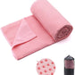 Eunzel Yoga Towel,Hot Yoga Mat Towel with Grip Dots Sweat Absorbent Non-Slip for Hot Yoga, Pilates and Workout 24" x72", Pink