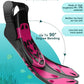 Mask Fins Snorkeling Gear for Adults, Full Face Snorkel Mask & Adjustable Swim Fins Snorkel Set, Panoramic View Snorkel Mask Dry Top Anti-Fog Anti-Leak