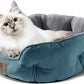 Asvin Small Dog Bed for Small Dogs, Cat Beds for Indoor Cats, Pet Bed for Puppy and Kitty, Extra Soft & Machine Washable with Anti-Slip & Water-Resistant Oxford Bottom, Teal, 20 inches