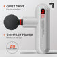 Sharper Image Powerboost Move - Mini Percussion Massage Gun| 4 Attachments, 4 Speeds| Full Body Back & Shoulder Massager| Muscle Recovery & Pain Relief| Deep Tissue Massage Tool| Wellness Gift