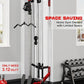 Wall Mount Cable Station, WM1 Cable Crossover Machine with 17 Positions, High and Low Cable Crossover Machine with Removable Footplate for Garage Home Gym
