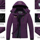 MOERDENG Women's Waterproof Ski Jacket Warm Winter Snow Coat Mountain Windbreaker Hooded Raincoat Jacket