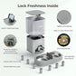 WiFi Automatic Cat Feeder with App - 6L Elevated Smart Food Dispenser for 2 Pets, Programmable 1-10 Meals, 2 Stainless Bowls & Dual Power
