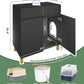 Large/Tall Litter Box Enclosure, Modern Wooden Litter Box Furniture for XL Litterbox with Drawer as Sideboard Cabinet (Black)