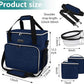 BAGLHER Dog Travel Bag, Pet Travel Bag (ALL Pet Travel Supplies), With 2 Pet Food Containers and 2 Collapsible Silicone Bowls; Essential Kits for Pet Travel Dark Blue