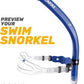 CAPAS Training Swim Snorkel for Lap Swimming, Swivel Headband Ultimate Fit Center-Mount Swimmers Snorkel with Liquid Silicone Mouthpiece Adjustable Strap, Designed for Adult Men Women