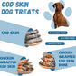 Dog Treats Chicken Wrapped Cod Skin Knotted Bones-6.5", All-Natural Healthy Fish Skin Dog Chew Treats, Rich in Omega-3 Protein, 4 Counts, 10.6 OZ