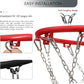 Basketball Net, Stainless Steel Braided Chain Heavy Duty, Standard Basketball Net (12 Links), Quick Installation. Suitable for Indoor and Outdoor Climates