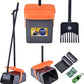 Pooper Scooper Swivel Bin & Rake Kit with 55 Waste Bags, 46" Long Handle Adjustable Portable Non-Breakable Dog Pooper Scooper Easy to Clean Pet Waste