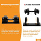 Adjustable Dumbbell,22LBS 44LBS 52LBS Dumbbell Set with Tray for Fitness, Fast Adjust Weight by Turning Anti-Slip Handle, Safety with 8 Lock Slots, Suitable for Men and Women