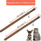 OOPSDOGGY Rolled Leather Cat Collar with Bell, Reflective Kitten Collars with Buckle Include Safety Elastic Strap - Adjustable Small Pet Collars for Boy Girl Cats (Beige)