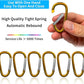 30PCS Aluminum Carabiner Clips, 2" D Shape Spring Snap Hooks Carabiner with 30PCS Keyring Keychain Hook
