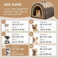 Jiupety 2 in 1 Dog House Indoor, Comfy Cave Bed Covered Dog Bed, Portable House for Medium and Large Dogs, 2XL(35"×27"×26"), Up to 70 Lb, Brown