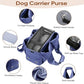 Dog Purse Carrier for Small Dogs, Cats, and Puppies – Soft-Sided Travel Pet Tote Bag with 4 Large Pockets, Foldable, Lightweight, Fits Pets up to 15 lbs, for Travel, Outings (Dark Blue)