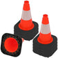 OrangeStar 8 Pack 12" Orange Traffic Safety Cones, PVC Parking Construction Cones w/Reflective Collar, Heavy Duty Base for Driving Practice, Parking Lots and Roadwork
