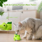 Interactive Cat Toys for Indoor Cats - Automatic Moving Cat Chase Toy for Bored Indoor Adult Cats - 360° Random Movement, Tail Wagging & Catnip Stimulation - Electric Croc(Short Plush)