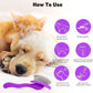 Dog Slicker Brush for Shedding and Grooming Medium or Long Haired Cats, Extra Long & Soft Pin Slicker Brush for Removes Loose Hair, Tangles, Knots, Undercoat, Free Pet Comb, Large Purple