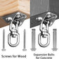 Heavy Duty Swing Hangers for Wooden Sets 2000 LB Capacity Hammock Hanger 360 Swivel Stainless Steel Swing Hardware Accessories 2 Packs for Porch Playground Yoga Heavy Bag