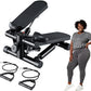 OLIXIS Steppers for Exercise at Home Workout Equipment, Mini Stepper Exercise Machine 300lbs, Twist Step with Resistance Bands, Cardio Weight Loss Equipment Home Fitness