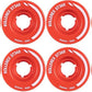 Rollerex ST360 92A Roller Skate Wheels (8-Pack) (Color Options) - Indoor Outdoor - Use for Quad Skate Wheel Replacement (Rocket Red)